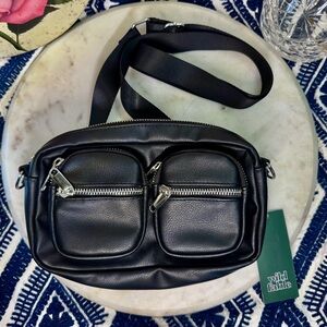 Wild Fable crossbody bag - Black Faux Leather with Silver hardware.